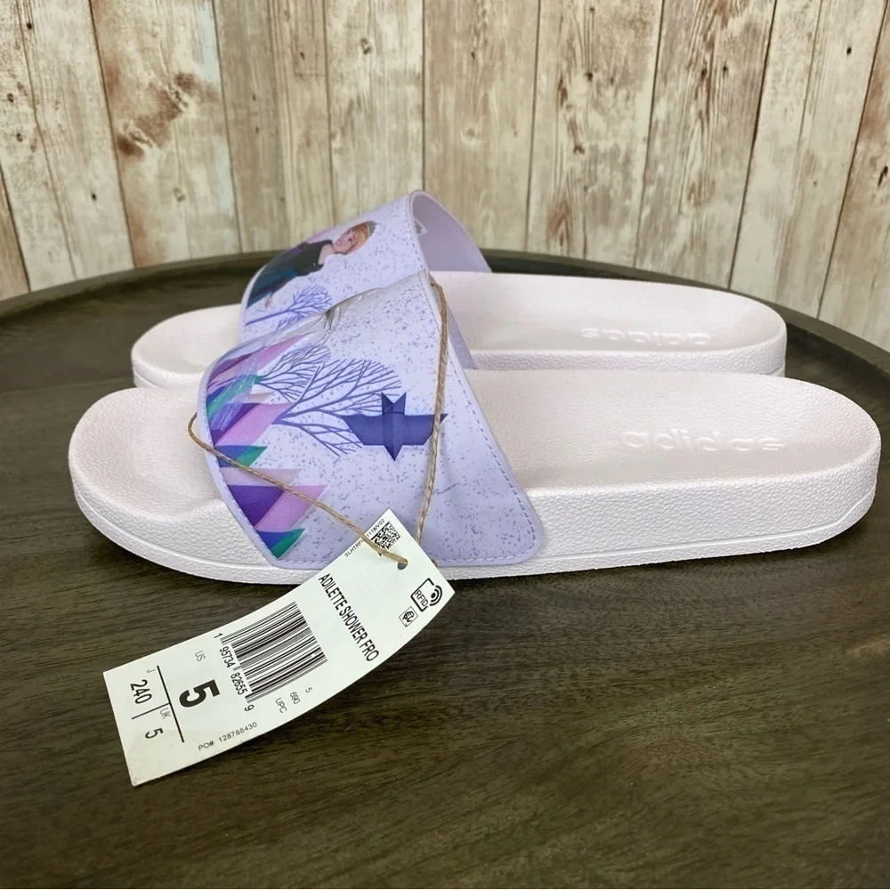 Adidas Adilette Frozen Shower Slide Size‎ 5 Kids
